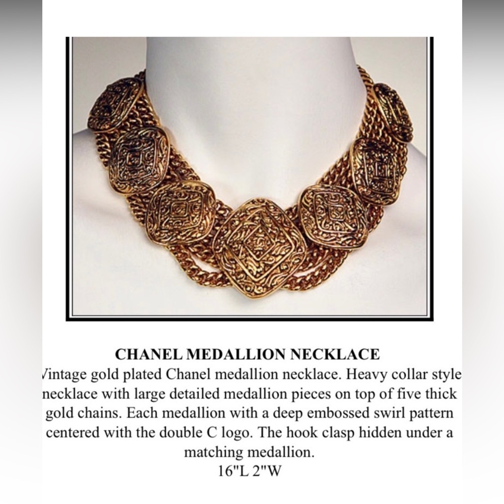 CHANEL Extremely RARE!Vintage Choker 5 chain version